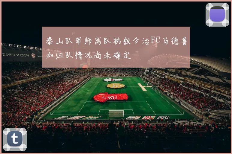 泰山队军师离队执教今治FC马德鲁加归队情况尚未确定